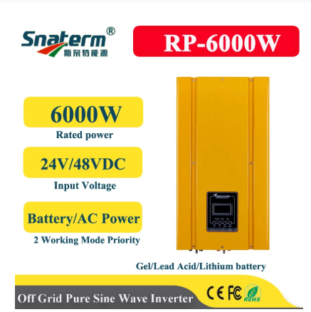 RP series 5000w 6000 watt solar inverter dc to a c 24v 48v 100v 220v 240v pure sine wave inverters solar 6000w