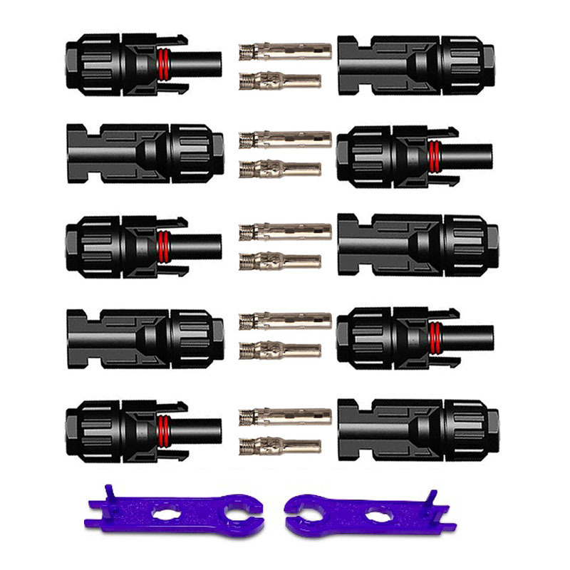 Male and Female PV Connectors Solar Connector 30A 1000Vdc IP67 for Solar Cable 2.5mm2 4mm2 6mm2 Connect