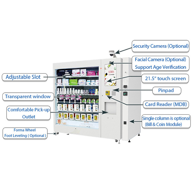 SNBC BVM-RI310 New Business Ideas Vending Machine For Foods And Drinks Flowers Black Vending Machine For Sale  Cosmetics