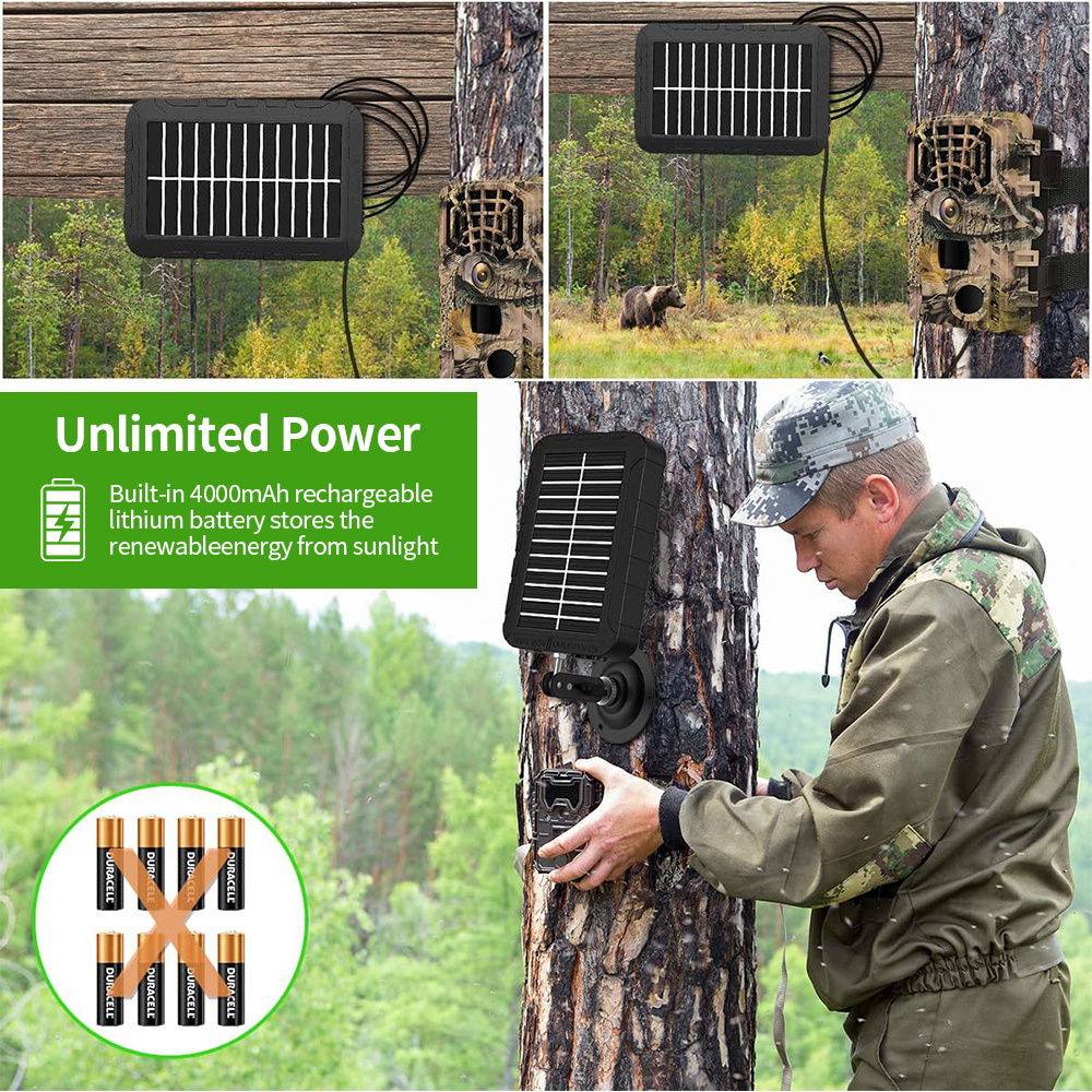 Wholesale 6v 9v 12v Solar Panel Kit With 4000mAh Battery Outdoor Solar Charger Panel For Hunting Trail Camera