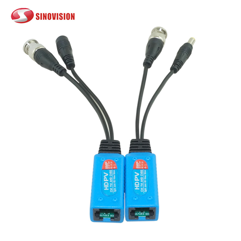 1080P BNC Video Balun Passive CCTV Twisted Pair Transmitter Cable UTP Balun for TVI AHD CVI CVBS 4 in 1 Camera