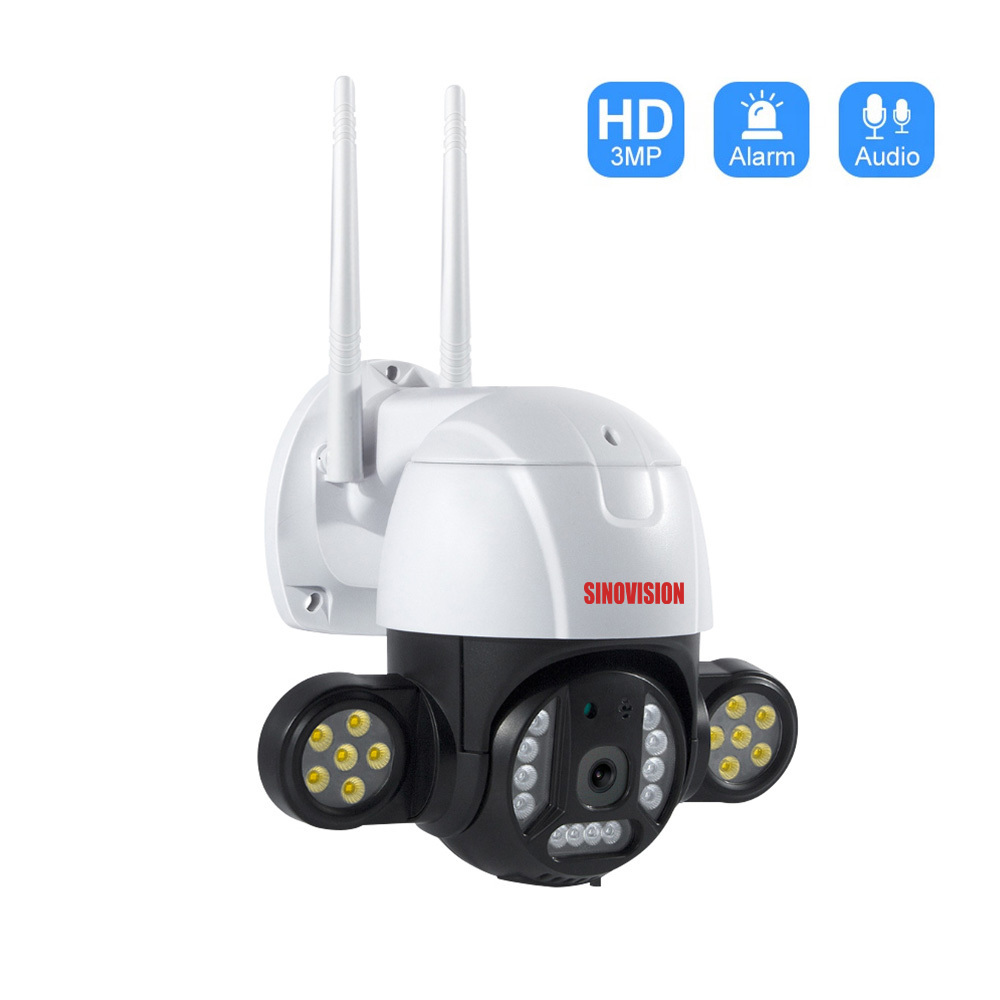 V380 WIFI Camera Outdoor Two Way Audio 3MP/5MP floodlight cctv Camera AI Auto Motion Detection PTZ Camera