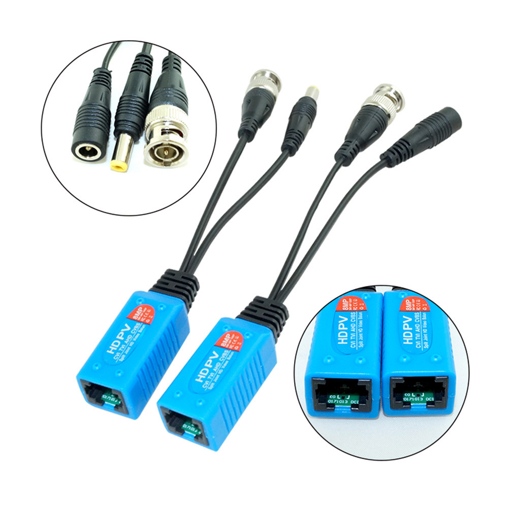 1080P BNC Video Balun Passive CCTV Twisted Pair Transmitter Cable UTP Balun for TVI AHD CVI CVBS 4 in 1 Camera