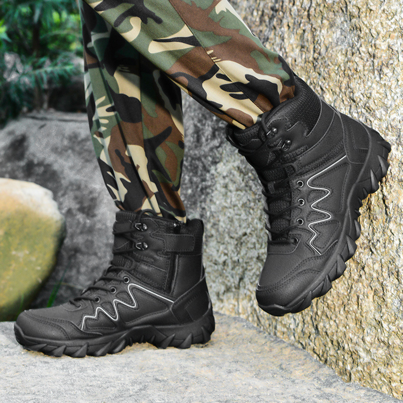 Outdoor Men's Combat Ankle Boots Water Resistant Lightweight Hiking Boots Work Boots Customize Wholesale