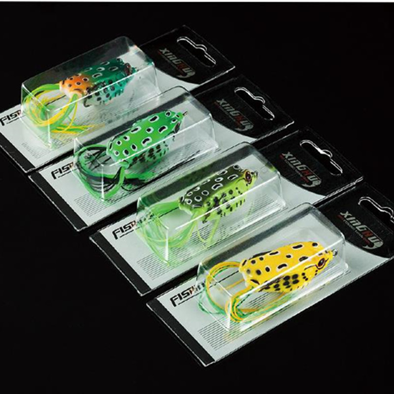 Best Quality Promotional 3D Eyes Crank Bait Fishing Lures Soft Fishing Frog Lure With Double Hooks