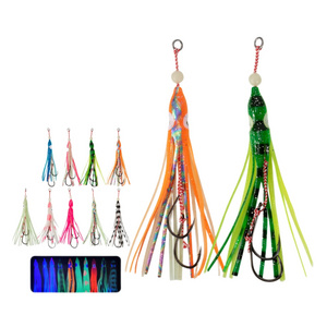 Wholesale 12cm Sea Fishing Lures Luminous Squid Hook Simulation Octopus Hook Squid Skin Accessories