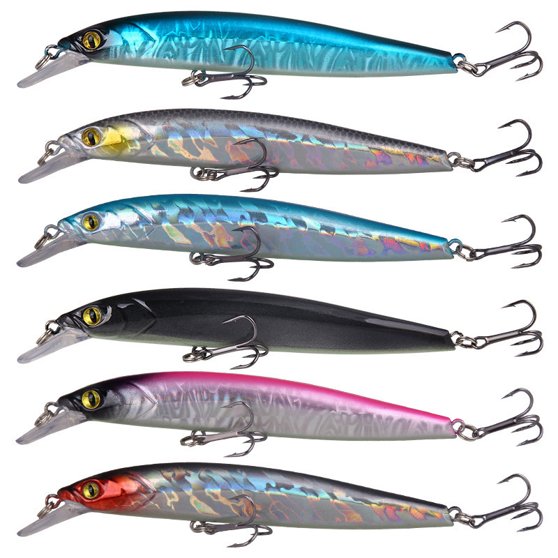 SNEDA Top Water Fishing Minnow Lure 7g 12g Reflective Spray Paint Wobblers Bait For Bass Trout