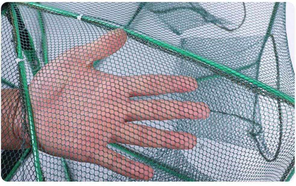 6 Hole 8 10 Hole Polygonal Shrimp Cage Foldable Shrimp Cage Fishing Tools Automatic Fishing Net Umbrella Fishing Cast Net