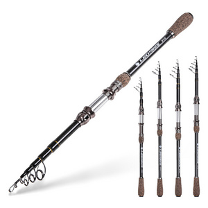 1.8M 2.1M 2.4M 2.7M Fishing Rod Carbon Fold Spinning Sea River Lake Stainless Steel Fishing Rod Fish Tools