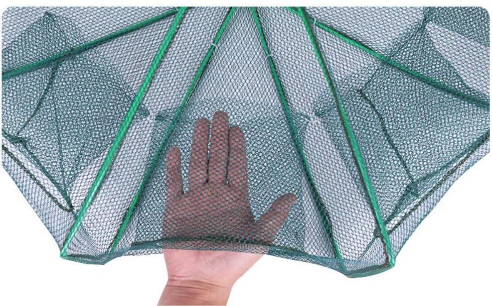 6 Hole 8 10 Hole Polygonal Shrimp Cage Foldable Shrimp Cage Fishing Tools Automatic Fishing Net Umbrella Fishing Cast Net