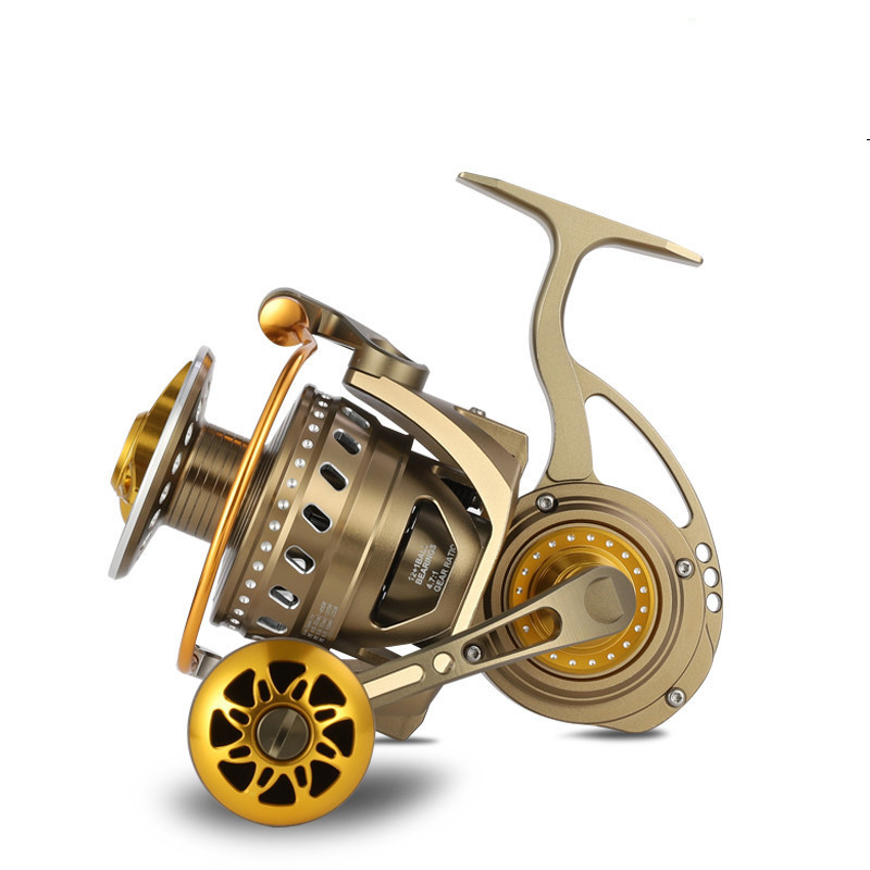 Full Metal Fishing Reel 8000 10000 Series 30kg Cnc Gapless Big Game Spinning Reel Jigging Sea  Fishing Reels