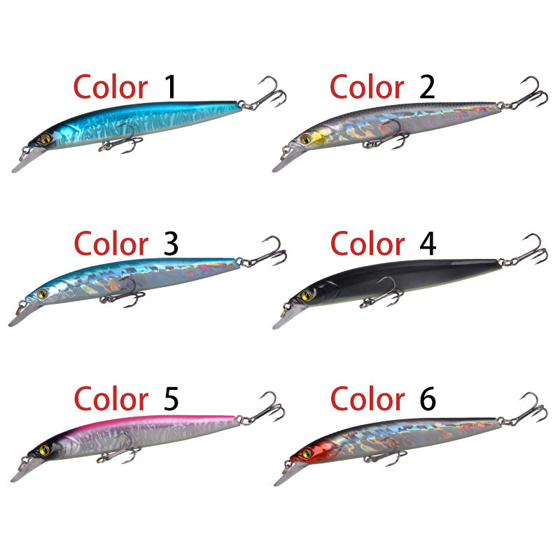 SNEDA Top Water Fishing Minnow Lure 7g 12g Reflective Spray Paint Wobblers Bait For Bass Trout