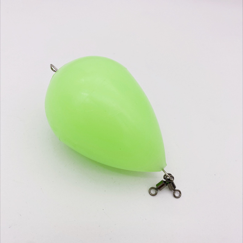 Nightlight Ocean Saltwater Fishing Buoy Ball Casting Fishing Wood Long Throw Luminous Solid Plastic Fishing Float Bobber