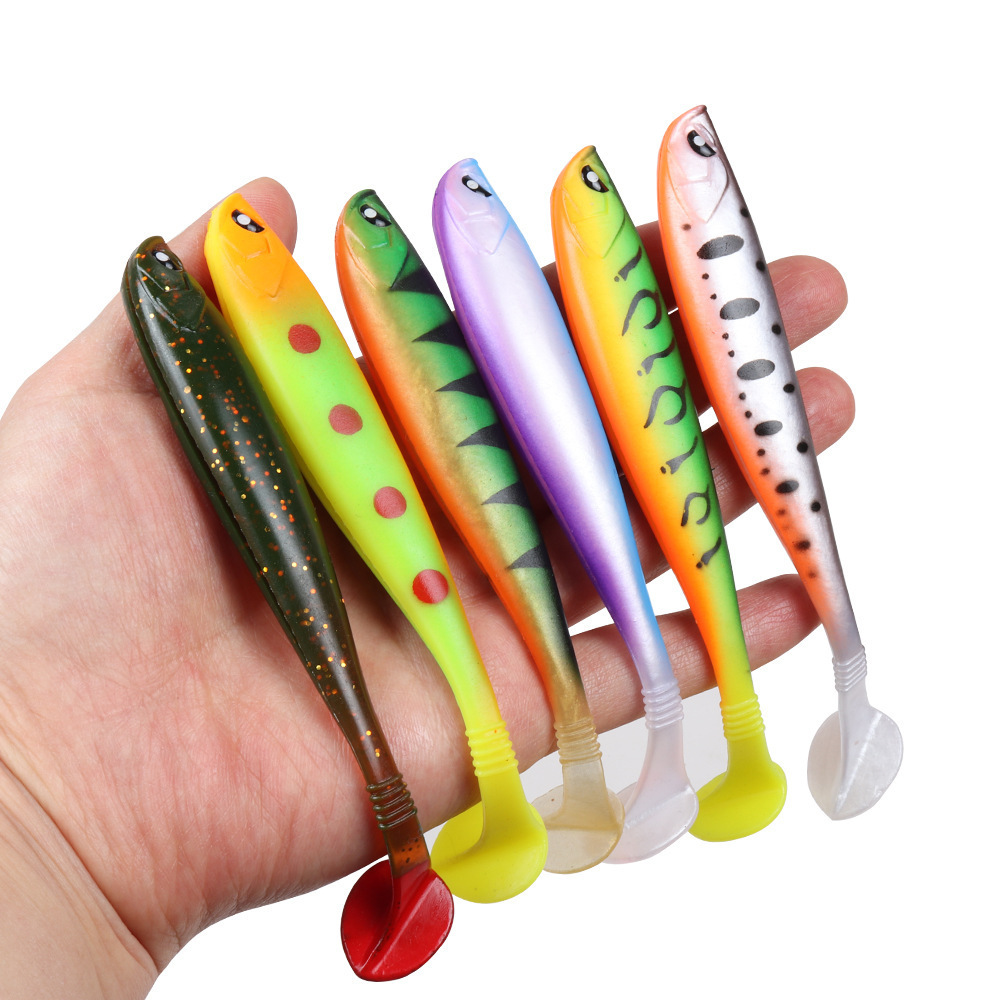 SNEDA 125mm 10g T-tail Soft Shad Lure Silicone Material Big Fishing Softworm Bait Fishing Tackle Bulk For Sell Wholesale