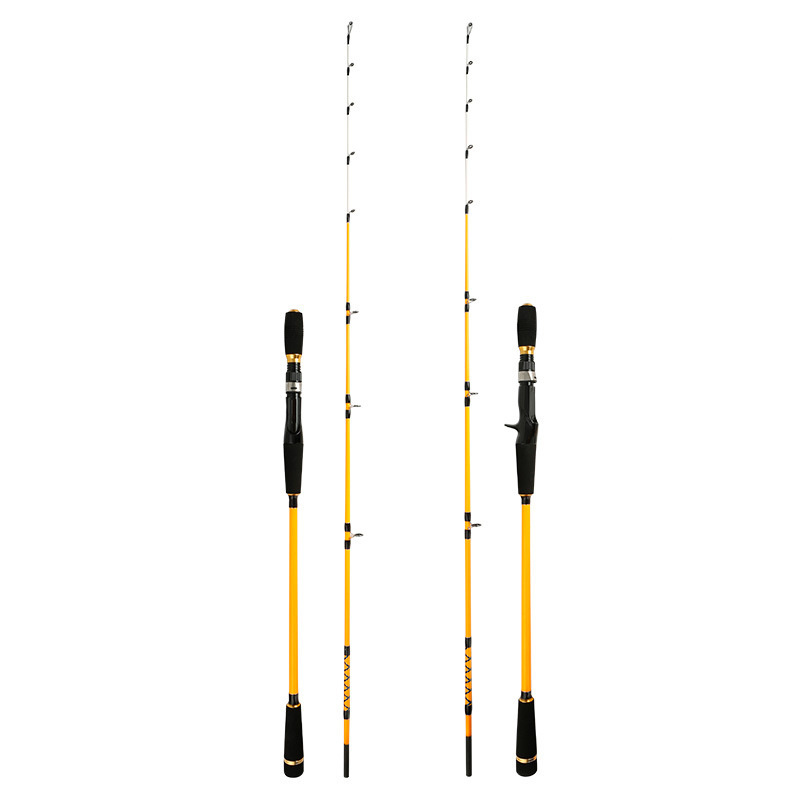 SNEDA Wholesale 1.55m 1.7m 2 Sections Carbon Fiber Sea Boat Slow Jigging Fishing Rods Saltwater Bottom Spinning Casting Rod