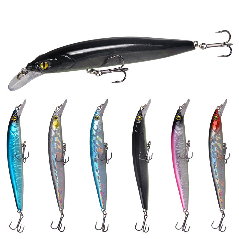 SNEDA Top Water Fishing Minnow Lure 7g 12g Reflective Spray Paint Wobblers Bait For Bass Trout