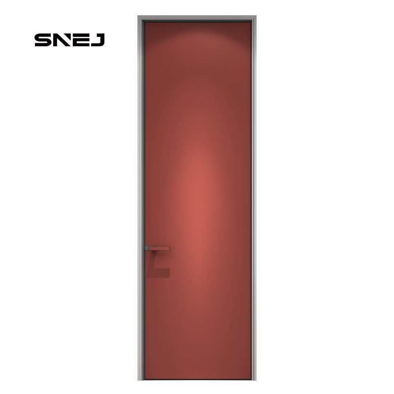 Eloyd High quality modern Aluminum Entry swing glass slab casement doors flush door For Interior