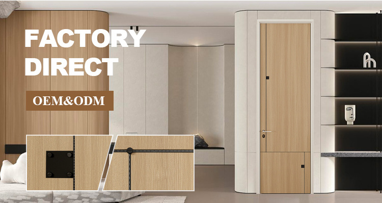 Solid Wood Modern Design Internal Indoor Interior Bedroom Door For Apartment