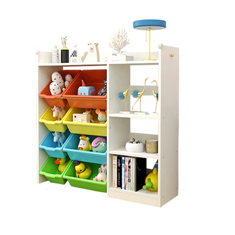 Low MOQ Children Classroom Basket Montessori Furniture Wooden Toy Kids Organizer Cabinet Storage Shelf Kid's Room Furniture