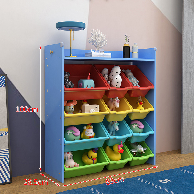 Low MOQ Children Classroom Basket Montessori Furniture Wooden Toy Kids Organizer Cabinet Storage Shelf Kid's Room Furniture