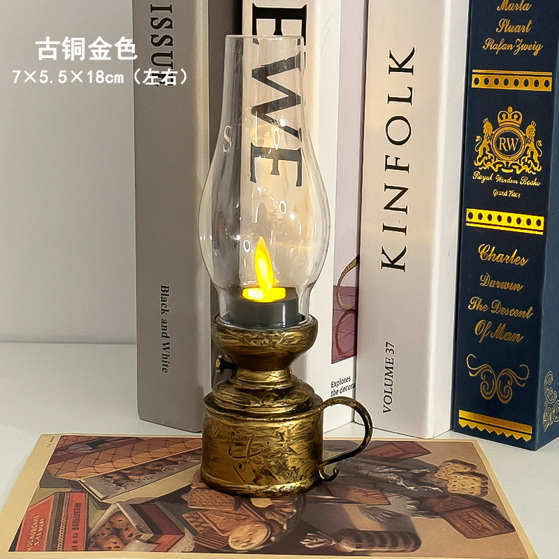 LED lantern holiday lamp retro swinging kerosene lamps  night light with battery led candle