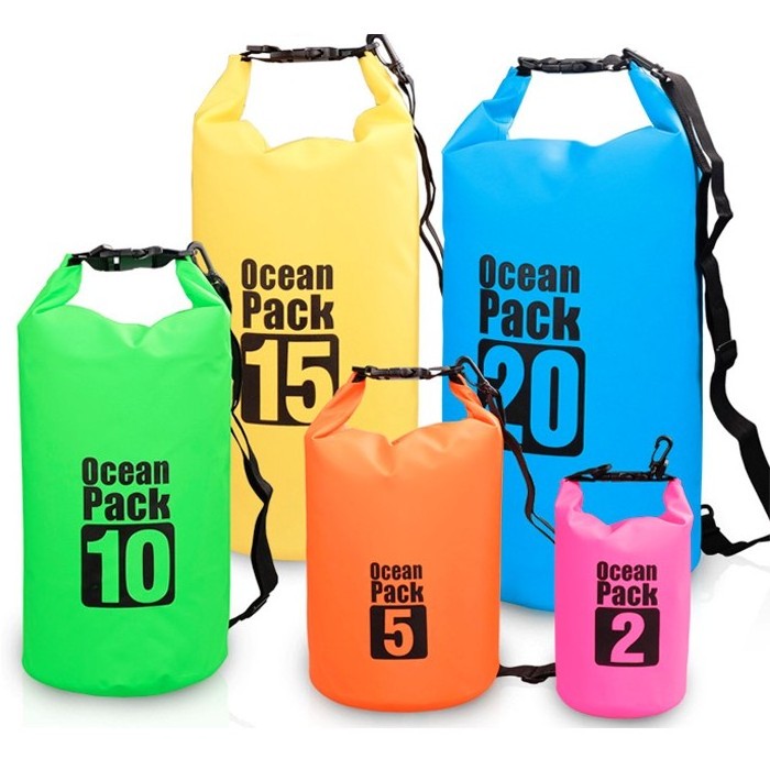 Durable Camping Hiking Boating Ocean Pack Sport Beach Gear 500d Pvc 2l 5l 10l 20l Waterproof Dry Bag