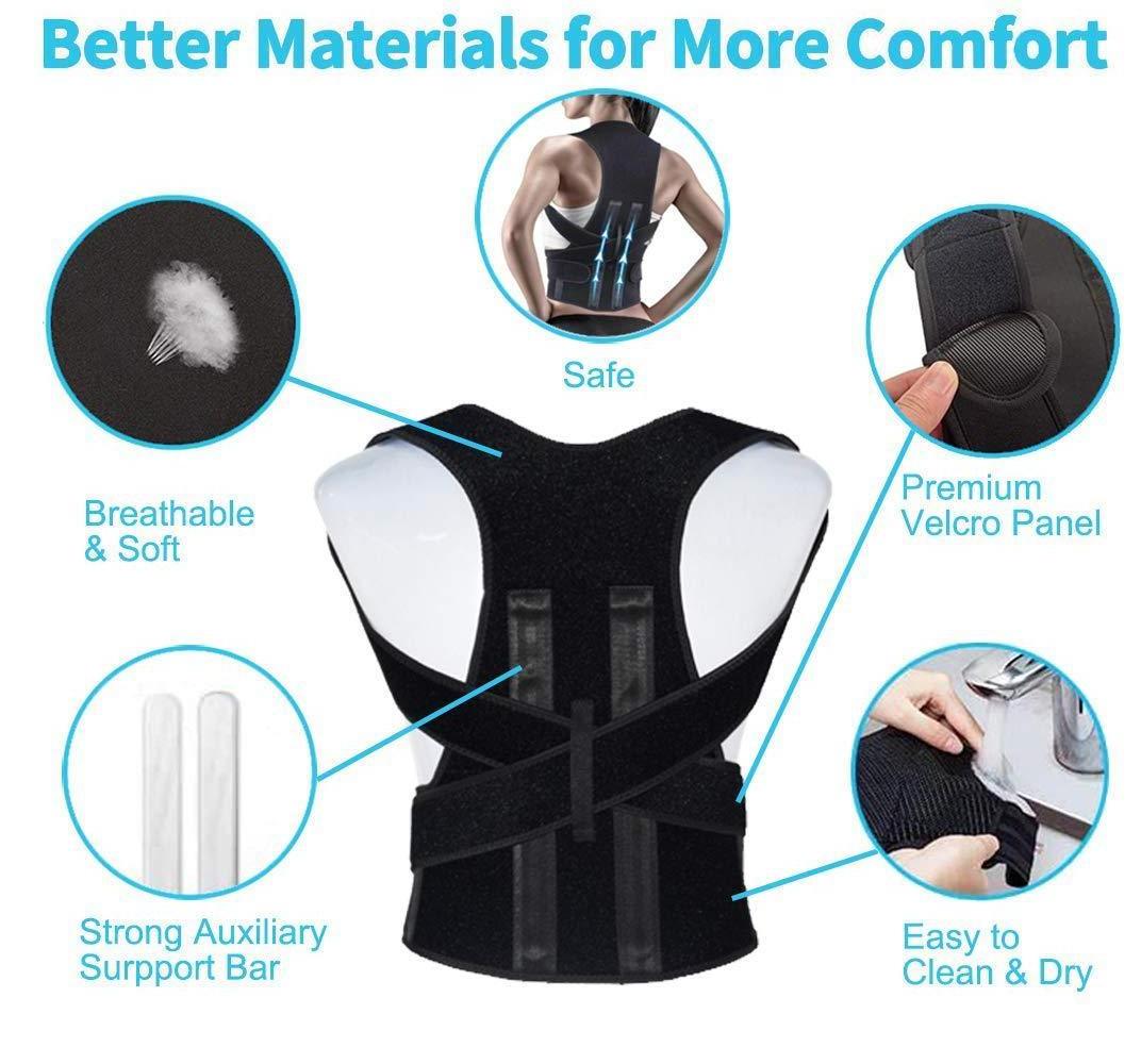 Adult Unisex Brace Support Belt Neoprene Adjustable Shoulder Back Body Elastic Posture Corrector Full Back Brace