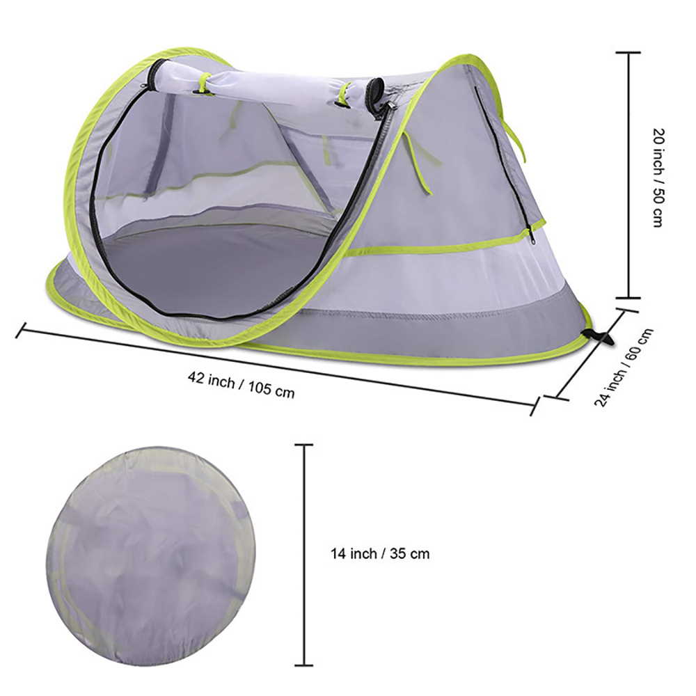 Portable Pop Up Kids Beach Tent UPF 50+ UV Protection Sun Shelter with Mosquito Net Baby Beach Tent