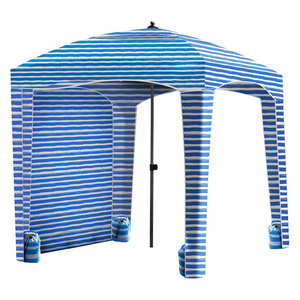 Stripe Printing Portable Square Beach Umbrella Cool Cabana Tent beach canopy tent sun shade shelter