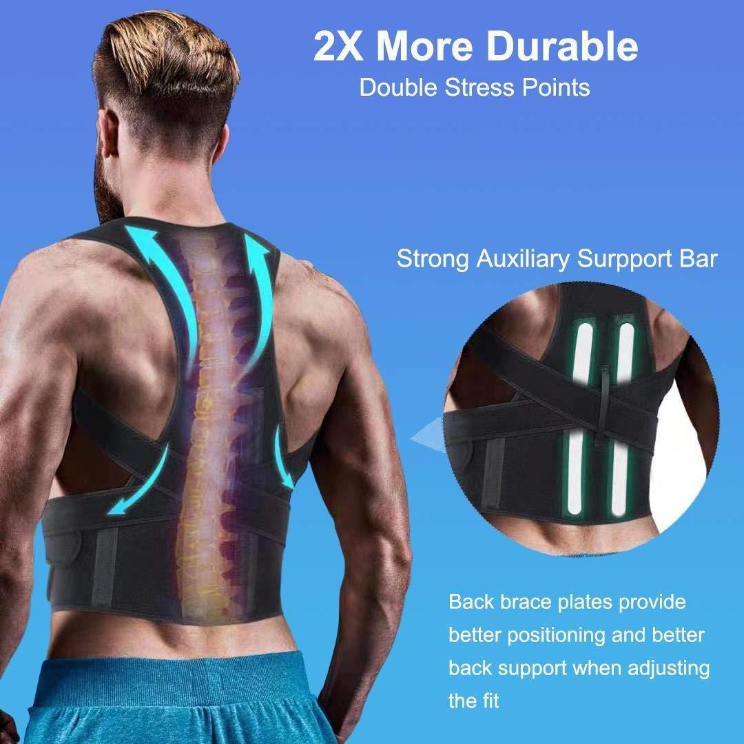 Adult Unisex Brace Support Belt Neoprene Adjustable Shoulder Back Body Elastic Posture Corrector Full Back Brace