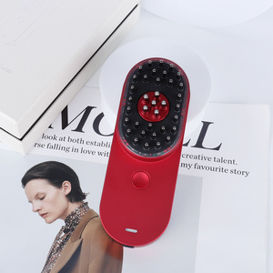 Synogal customized high frequency vibrating EMS scalp massage hair brush oil applicator electric laser hair growth comb