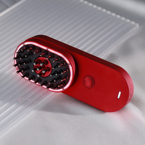 Synogal customized red light therapy high frequency vibrating EMS scalp massager brush for hair growth