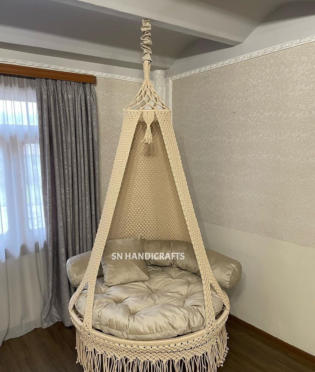 Handmade Macrame Boho Baby Swing Chair