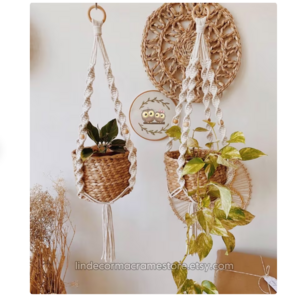 Indoor Garden Plant Holder Customized Macrame plant hanger For Wall and Window Decoration