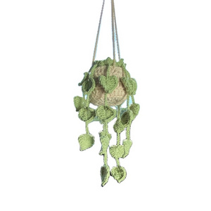 Crochet Hanging Plants Customized Macrame plant hanger For Wall and Window Decoration