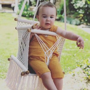 natural rope hammock for baby macrame swing