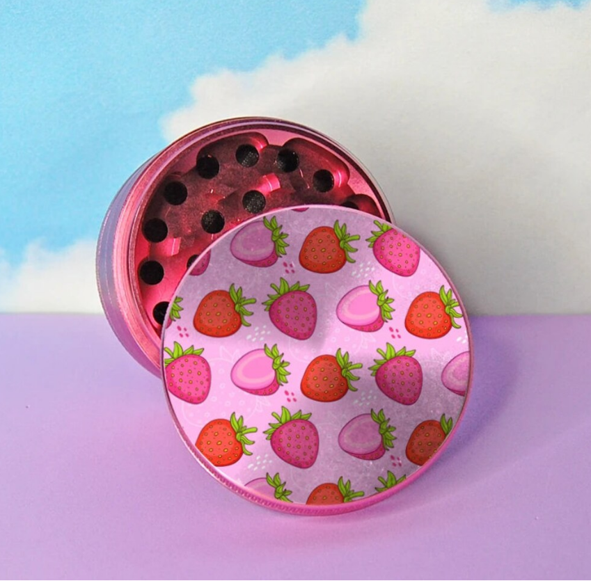 Herb Strawberry Pink Grinder  Matte Herb Grinder Aluminum herb grinder price  products