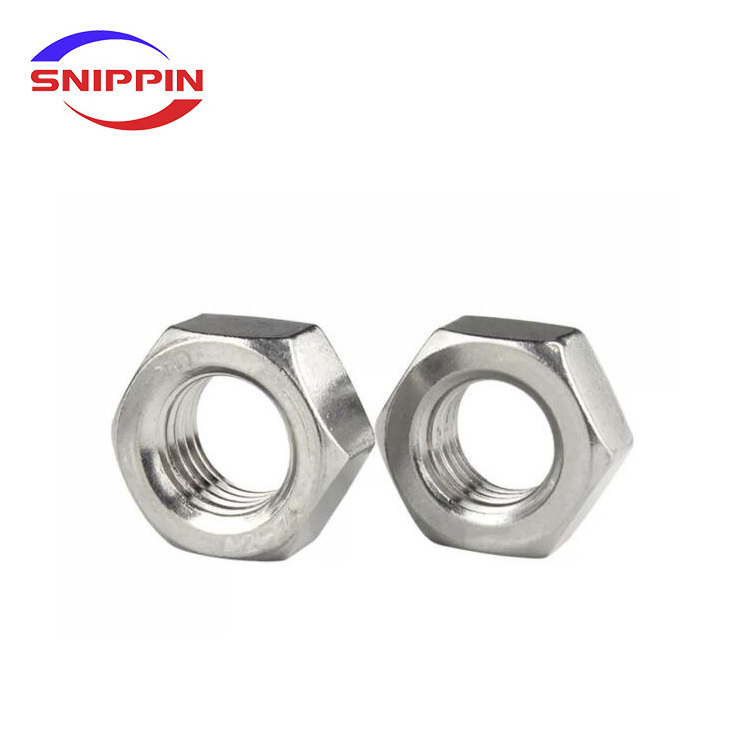 304 18-8 Stainless Steel DIN934 Left Thread Hex Nuts Hex Hexagon Nut Metric Nuts M5 M6 M8 M10 M12 M16 M18 M20 Left Hand Thread