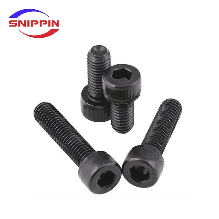 Black Grade 14.9 Alloy Steel Hexagon Hex Socket Cup Head Screw Cylindrical Head Allen High Strength Bolt M6M8M10M12M16M20