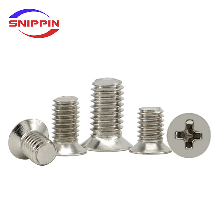 M1.8M2.1M3.1M4.1M5.1M6.1 Nonstandard Metric Thread Anti Slip Small Head Cross Recessed Phillips Flat Countersunk Head Bolt Screw