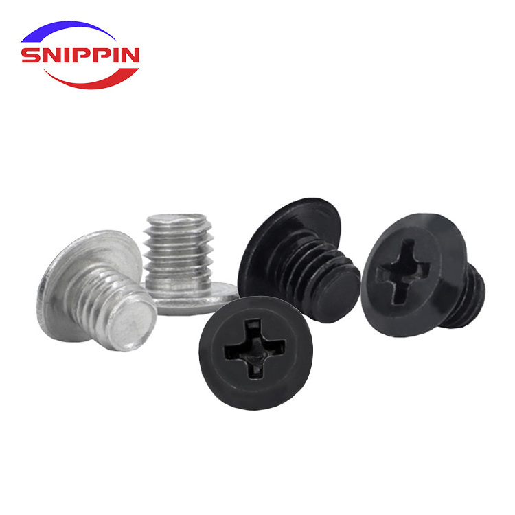 304 stainless steel phillips tornillo parafuso fasteners vis chamfered flat head M5 * 5 beveled thin umbrella non-standard screw