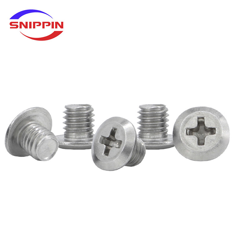 304 stainless steel phillips tornillo parafuso fasteners vis chamfered flat head M5 * 5 beveled thin umbrella non-standard screw