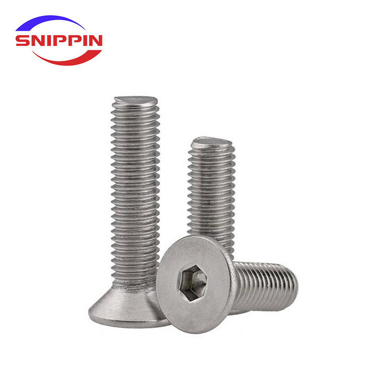 304 A2 Stainless Steel DIN7991 Hexagon Hex Socket Head Flat Countersunk Allen Bolt Screw M1.6 M2 M2.5 M3 M4 M5 M6 M8 M10 M12 M16