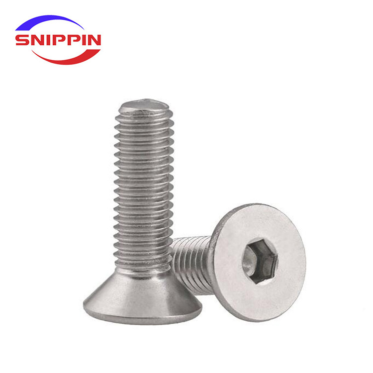 304 A2 Stainless Steel DIN7991 Hexagon Hex Socket Head Flat Countersunk Allen Bolt Screw M1.6 M2 M2.5 M3 M4 M5 M6 M8 M10 M12 M16