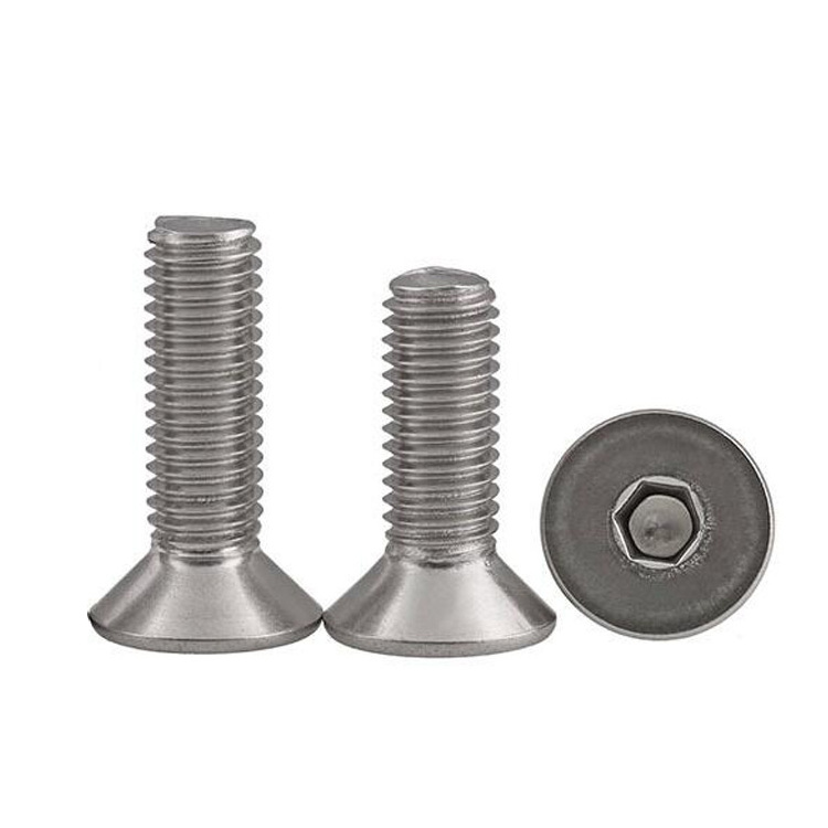 304 A2 Stainless Steel DIN7991 Hexagon Hex Socket Head Flat Countersunk Allen Bolt Screw M1.6 M2 M2.5 M3 M4 M5 M6 M8 M10 M12 M16