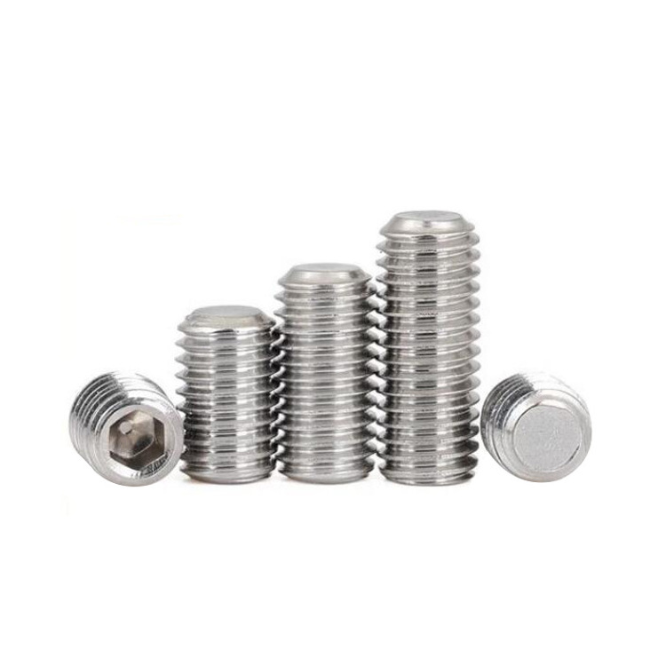 M3 M4 M5 M6 M8 M10 M12 M14 M16 DIN913 A4-70 316 Stainless Steel Allen Head Hex Hexagon Socket Flat Point End Grub Bolt Set Screw