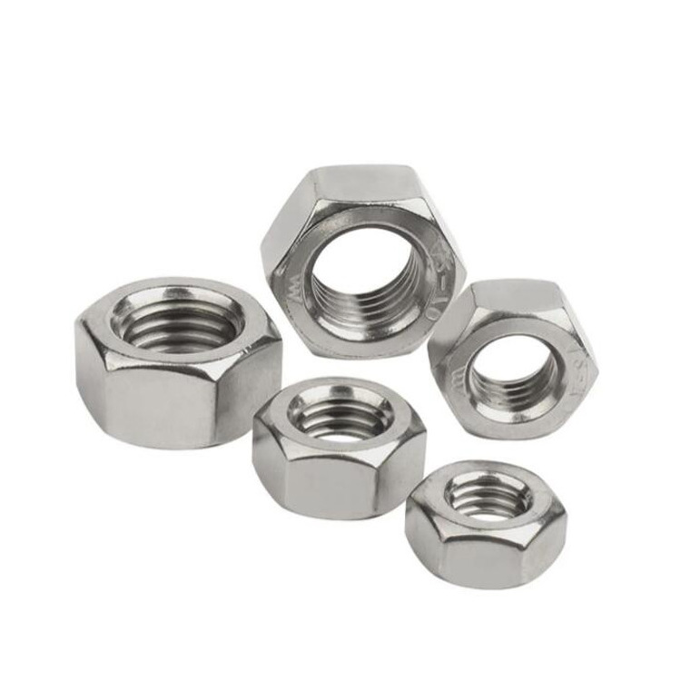 304 18-8 Stainless Steel DIN934 Left Thread Hex Nuts Hex Hexagon Nut Metric Nuts M5 M6 M8 M10 M12 M16 M18 M20 Left Hand Thread