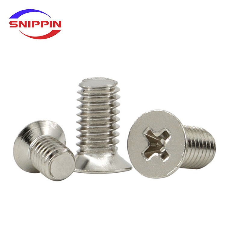 M1.8M2.1M3.1M4.1M5.1M6.1 Nonstandard Metric Thread Anti Slip Small Head Cross Recessed Phillips Flat Countersunk Head Bolt Screw