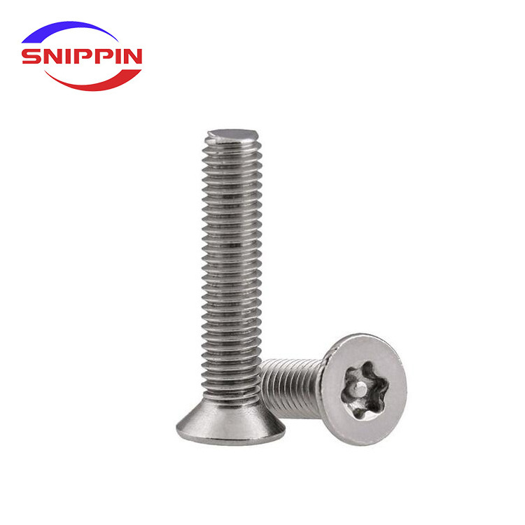 GB2673 304 Stainless Steel Flat Countersunk Head Torx Screw With Pin Anti Theft Security Bolt M2 M2.5 M3 M4 M5 M6 M8 M10 M12