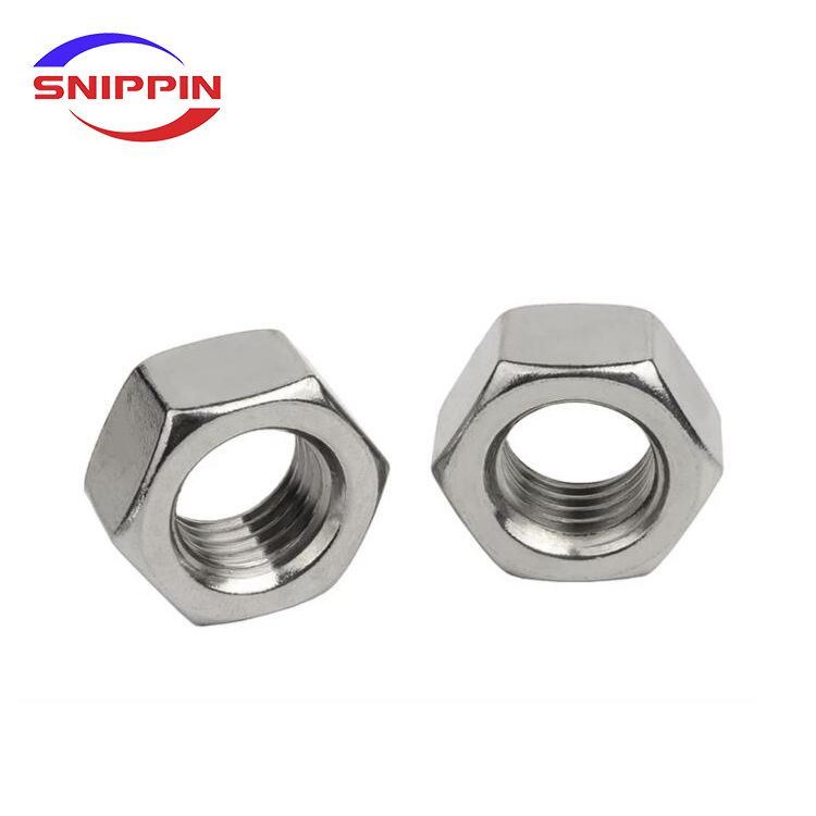 304 18-8 Stainless Steel DIN934 Left Thread Hex Nuts Hex Hexagon Nut Metric Nuts M5 M6 M8 M10 M12 M16 M18 M20 Left Hand Thread